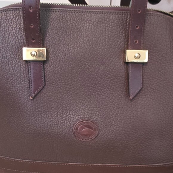 Dooney & Bourke Handbags - Vintage Dooney & Bourke Domed Satchel – Brown Pebbled Leather